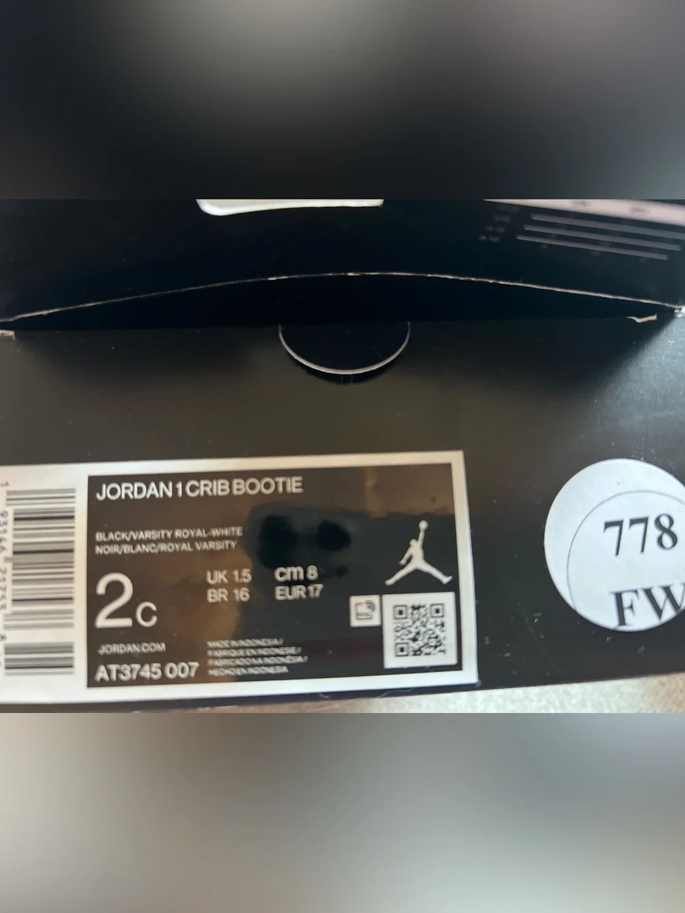 Nike Baby Jordan Sneaker - Black and Blue New In Box